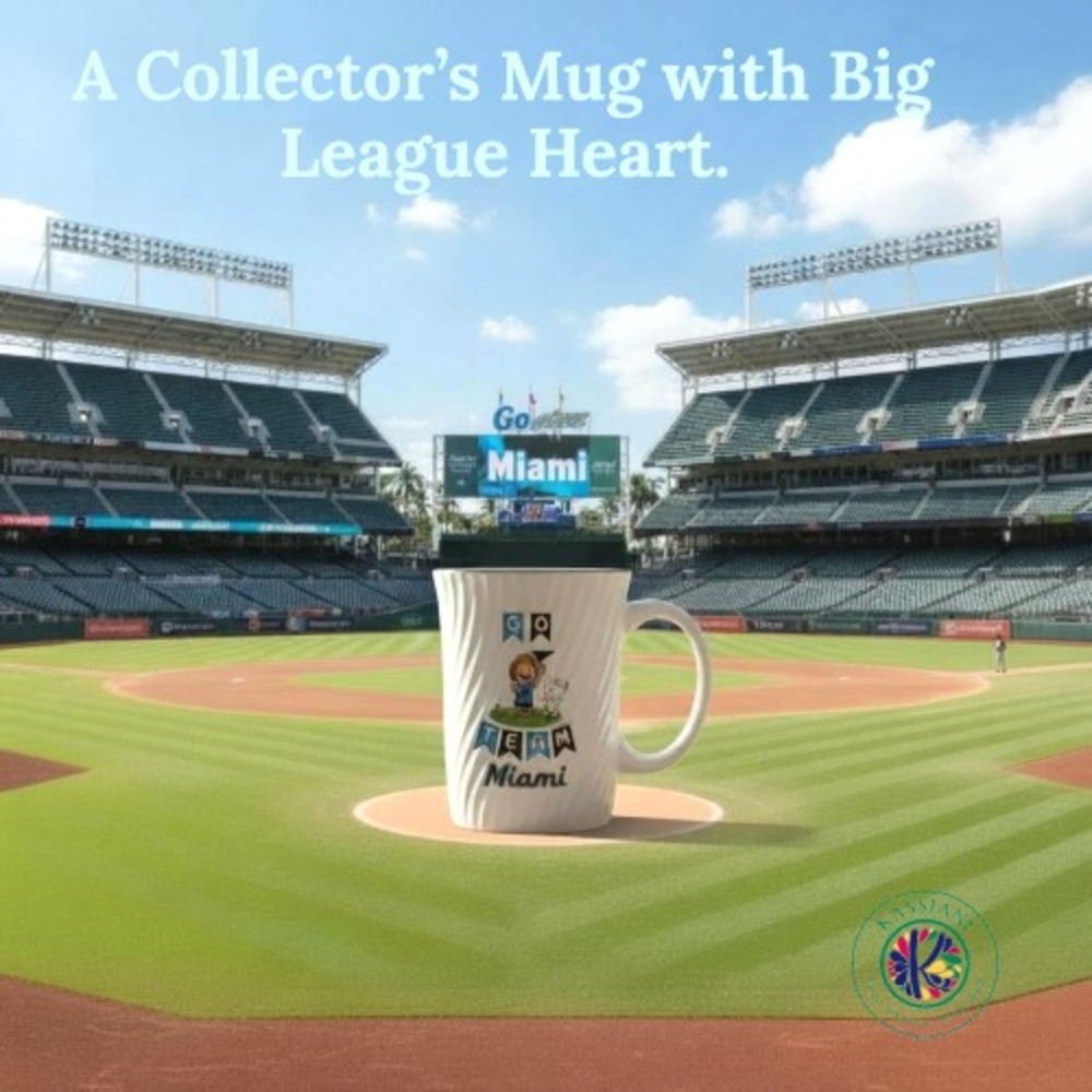 The Memory Company 15oz Peanuts Miami Marlins Mug‎ – Collectible Swirl Design